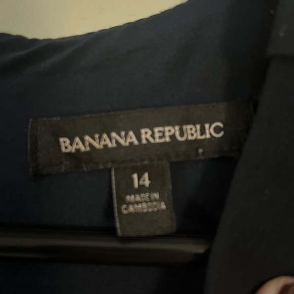 Banana Republic Navy Blue Short Sleeve Dress Size 14 - Picture 8 of 9